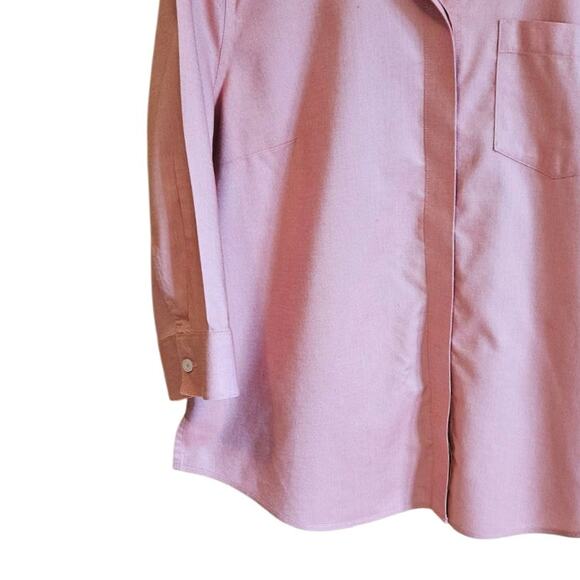 Chico's No Iron Button Down Long Sleeve Collar Pink Women's Size 1 (8/10) - Picture 3 of 6